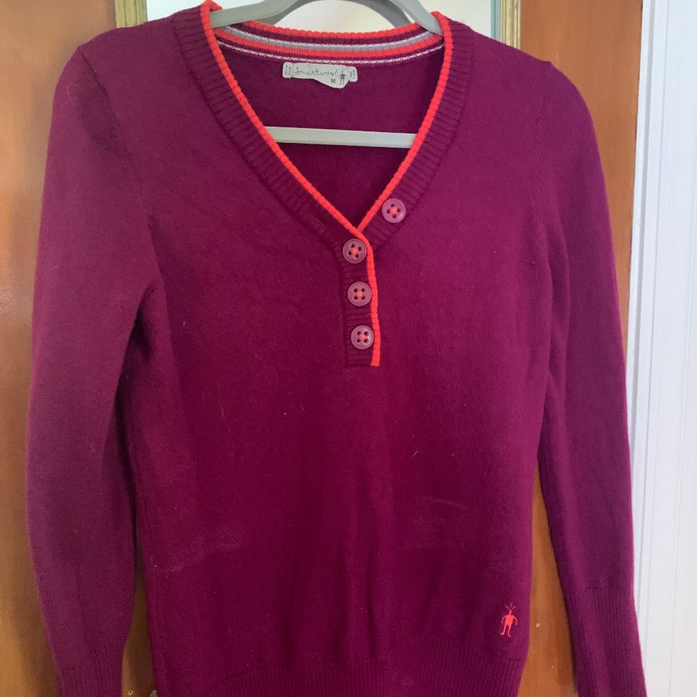 Smartwool quarter button-up v-neck sweater